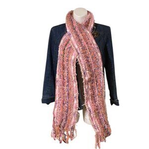 Handmade Gypsy, Bohemian, Boho Scarf With Pinks, Sparkle, Fuzzy and More!